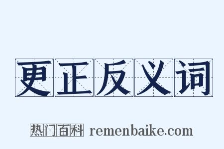 更正反义词是什么意思的图片